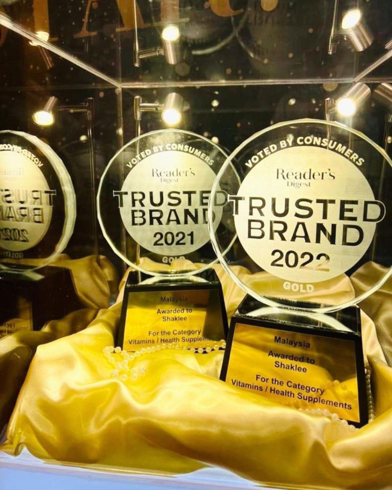 trusted brand award shaklee